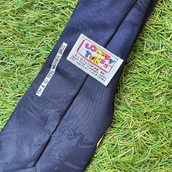 Vintage LOONEY TUNES 58”x4" Martian GOLFING IN SPACE 1996 Navy - Picture 3 of 4